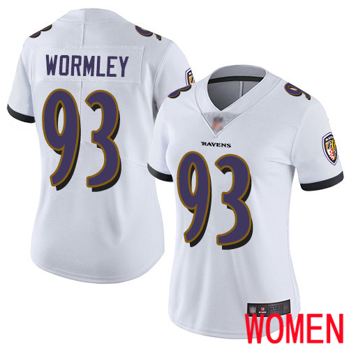 Baltimore Ravens Limited White Women Chris Wormley Road Jersey NFL Football #93 Vapor Untouchable